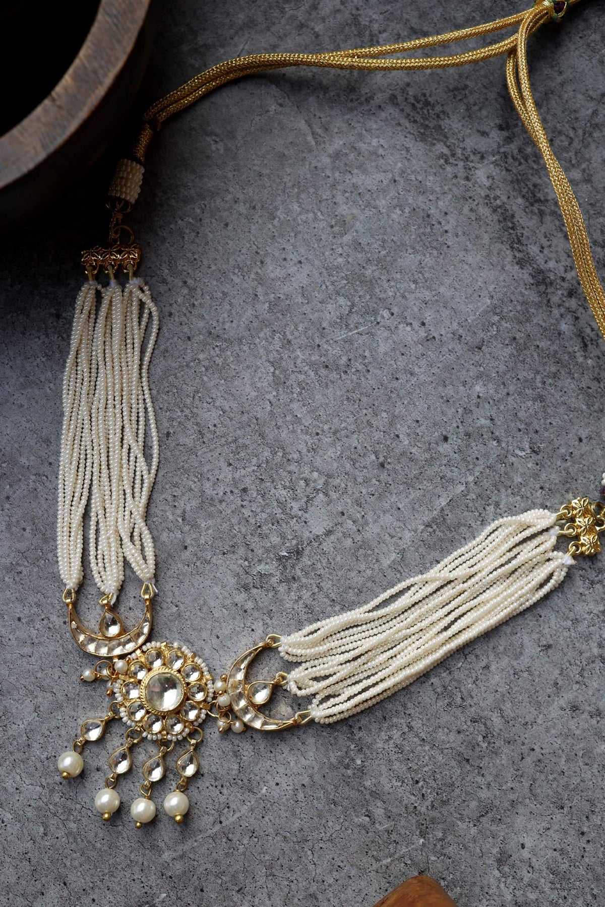 Kundan & Pearl Choker Necklace 