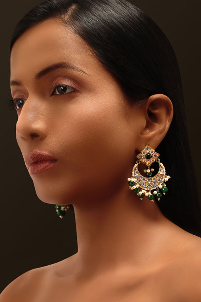 Kundan Embellished Chandbalis 