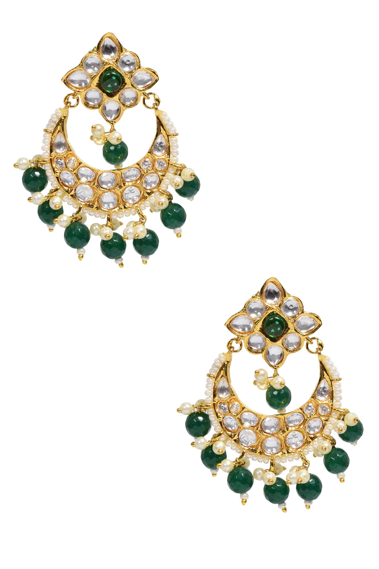 Kundan Embellished Chandbalis 