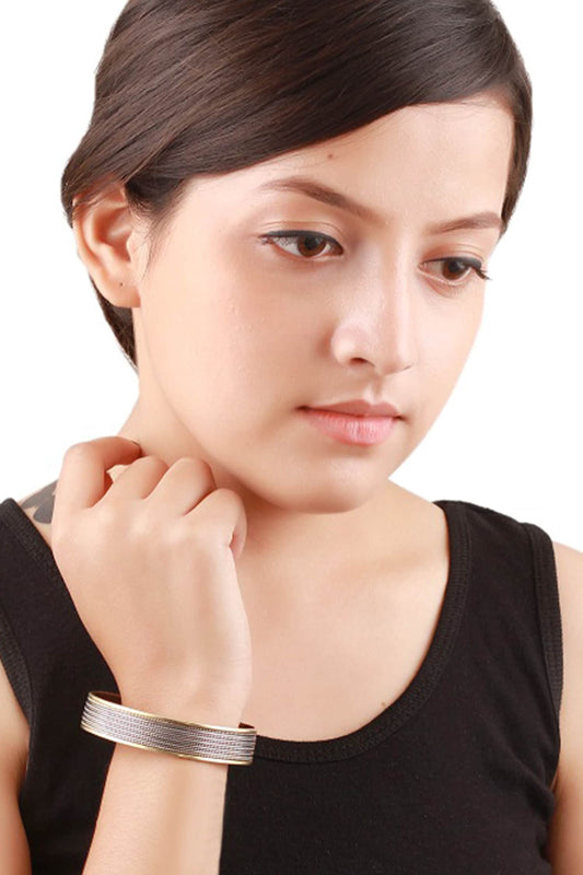 Handcrafted Carved Silver Bracelet 