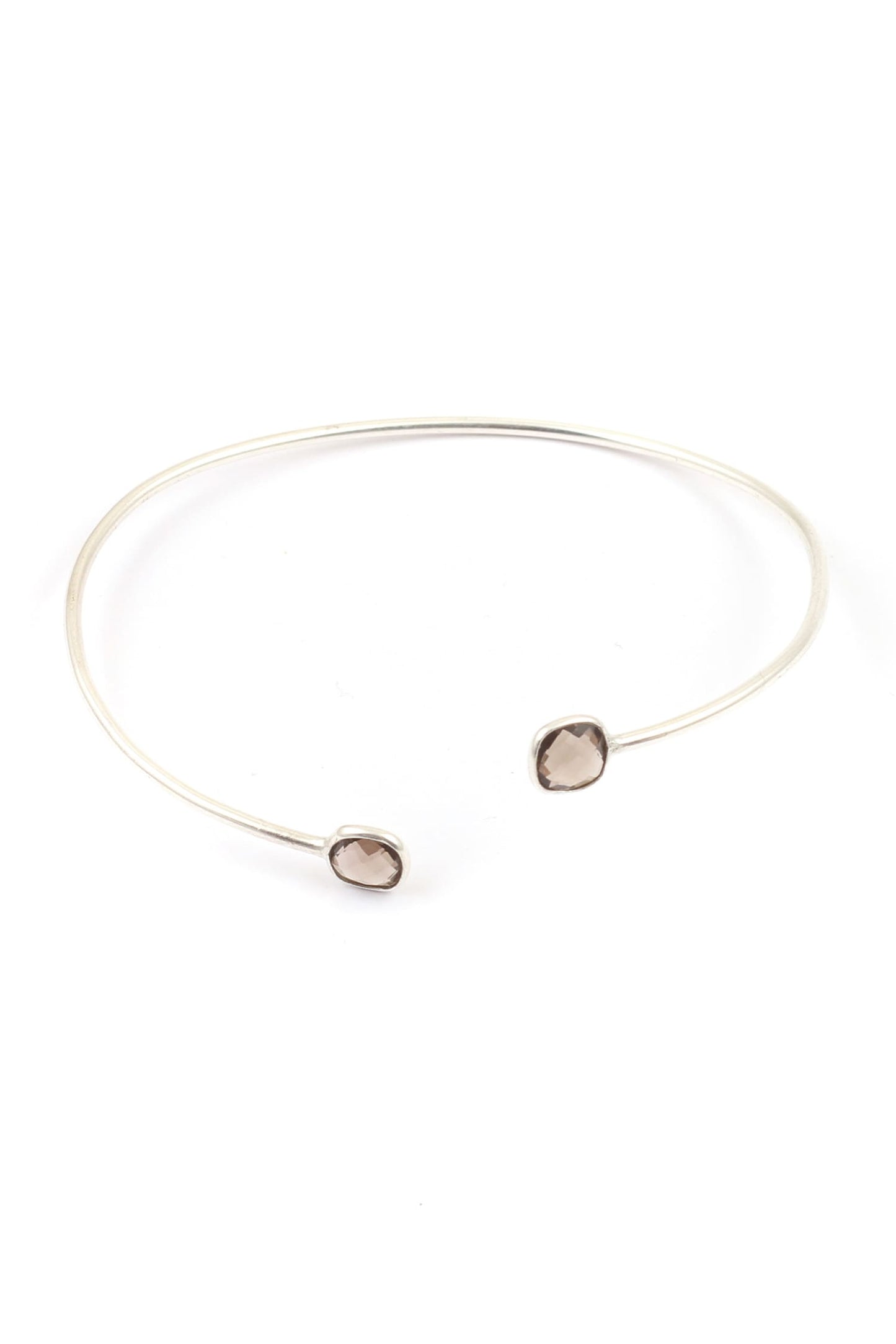 Silver Stone Encrusted Adjustable Bracelet 