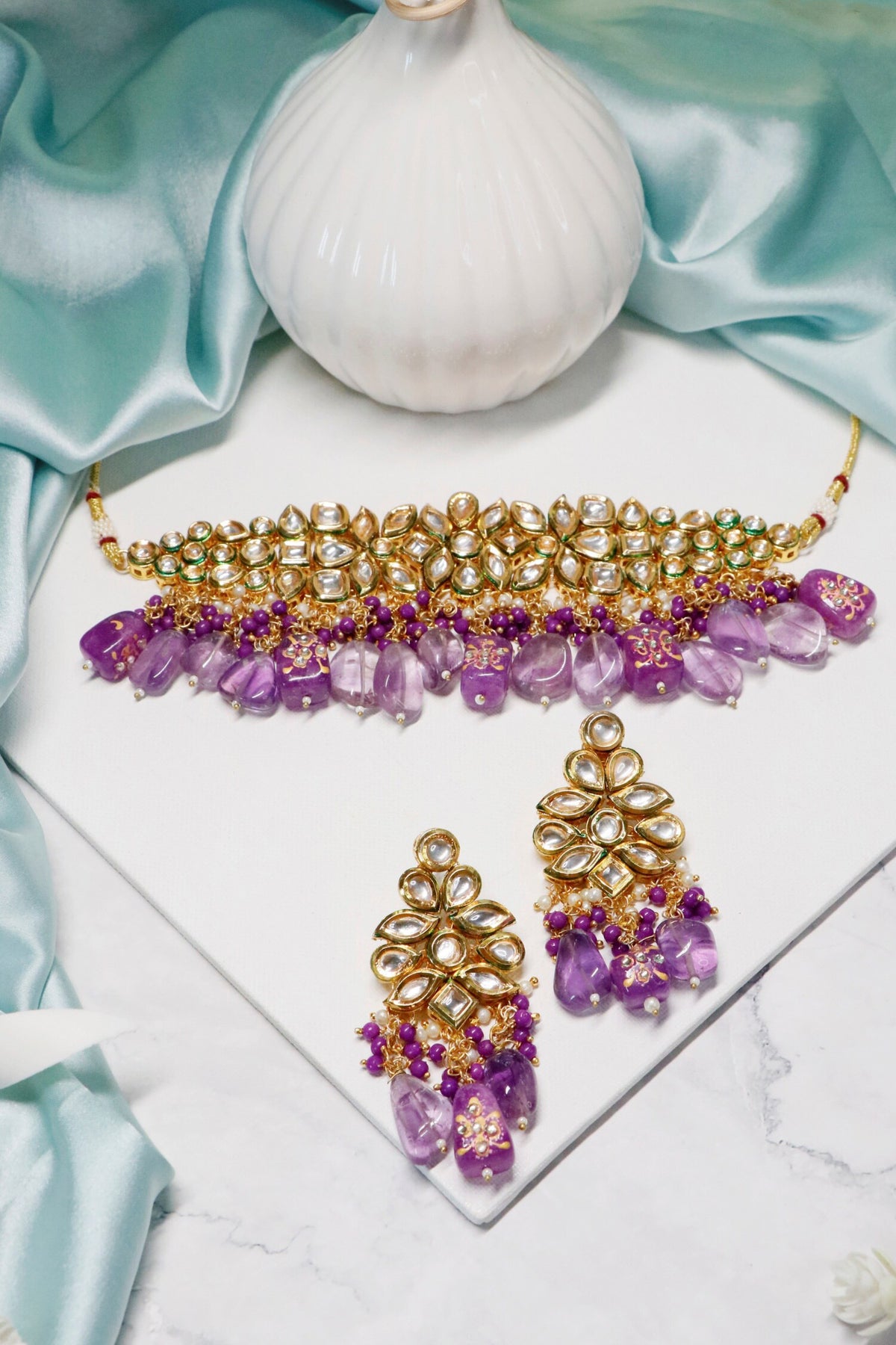 Bead Drop Choker Set 