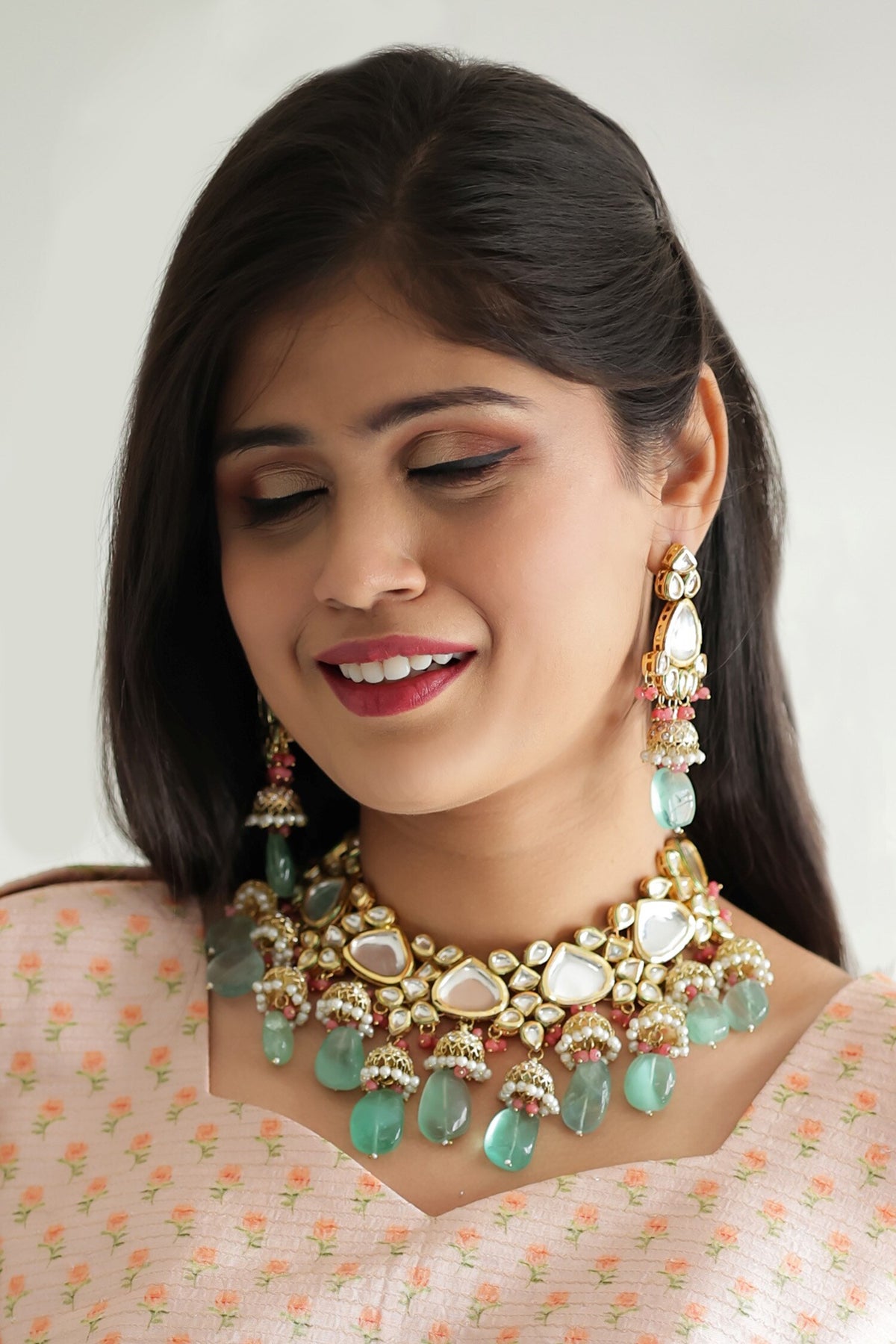 Diamond Stone Embellished Choker Set 