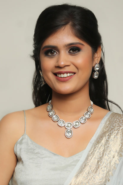 Kundan Embellished Necklace Set 