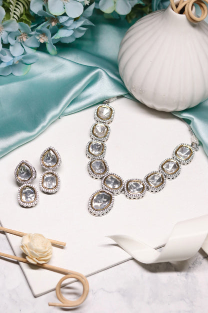 Kundan Embellished Necklace Set 