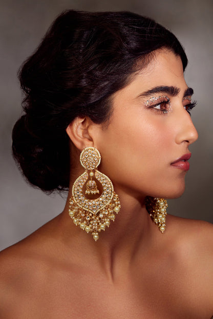 Kundan Chandbali Earrings 