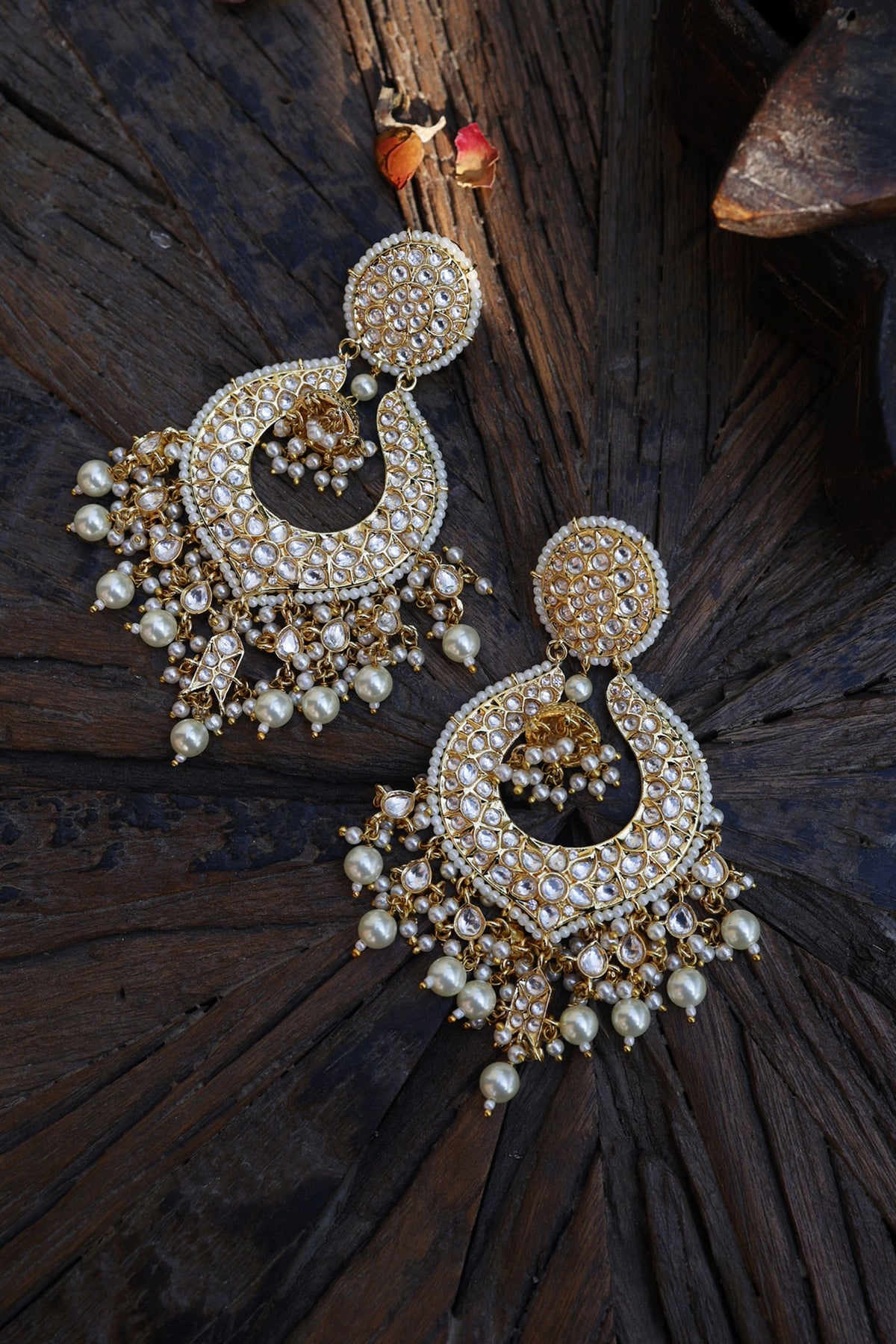 Kundan Chandbali Earrings 