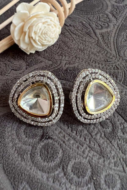 Stone Embellished Stud Earrings 