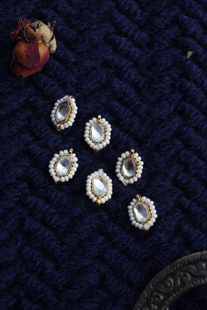 Kundan Pearl Braid Pins Set 