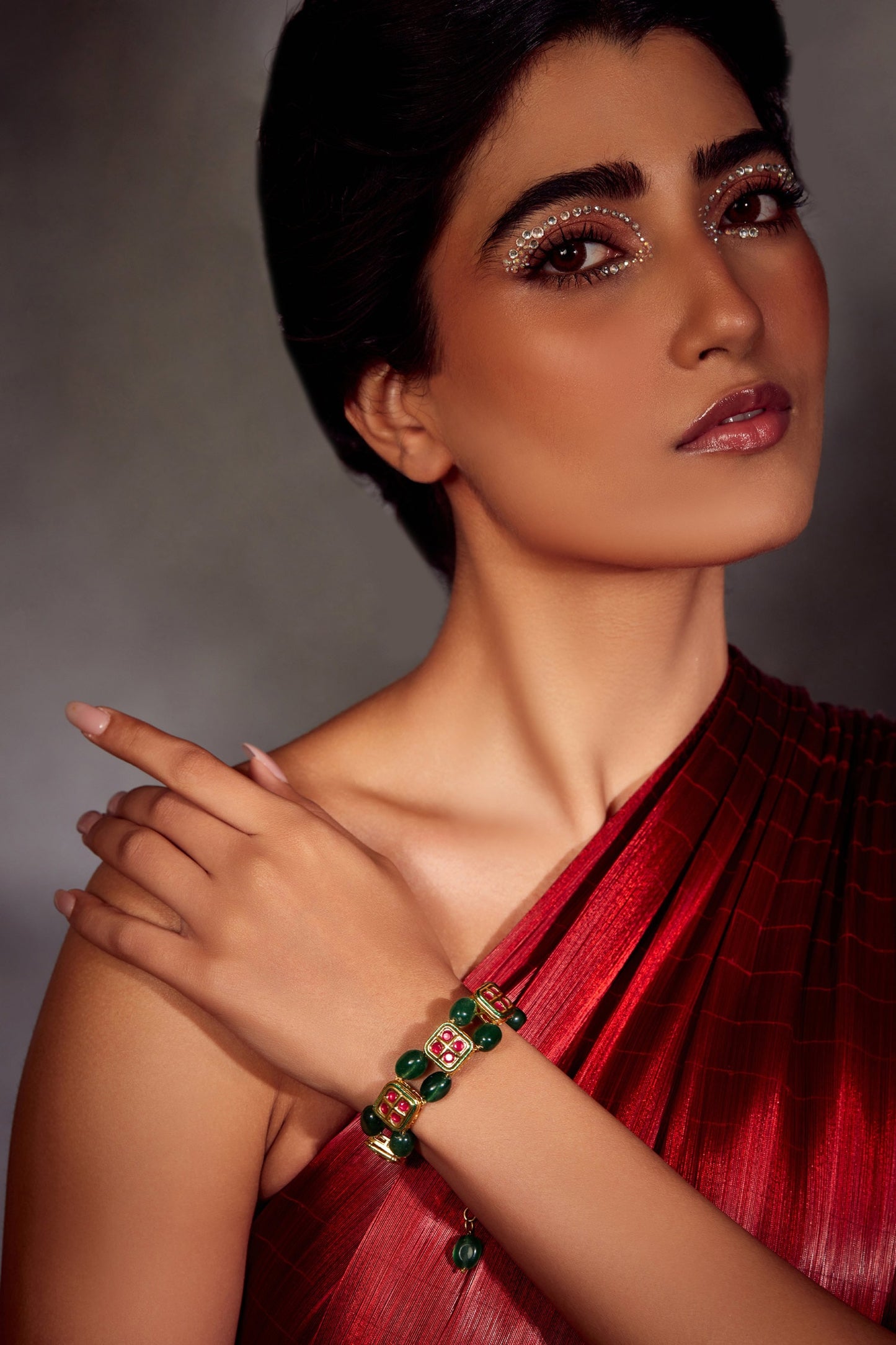 Green Meenakari Work Bracelet
 