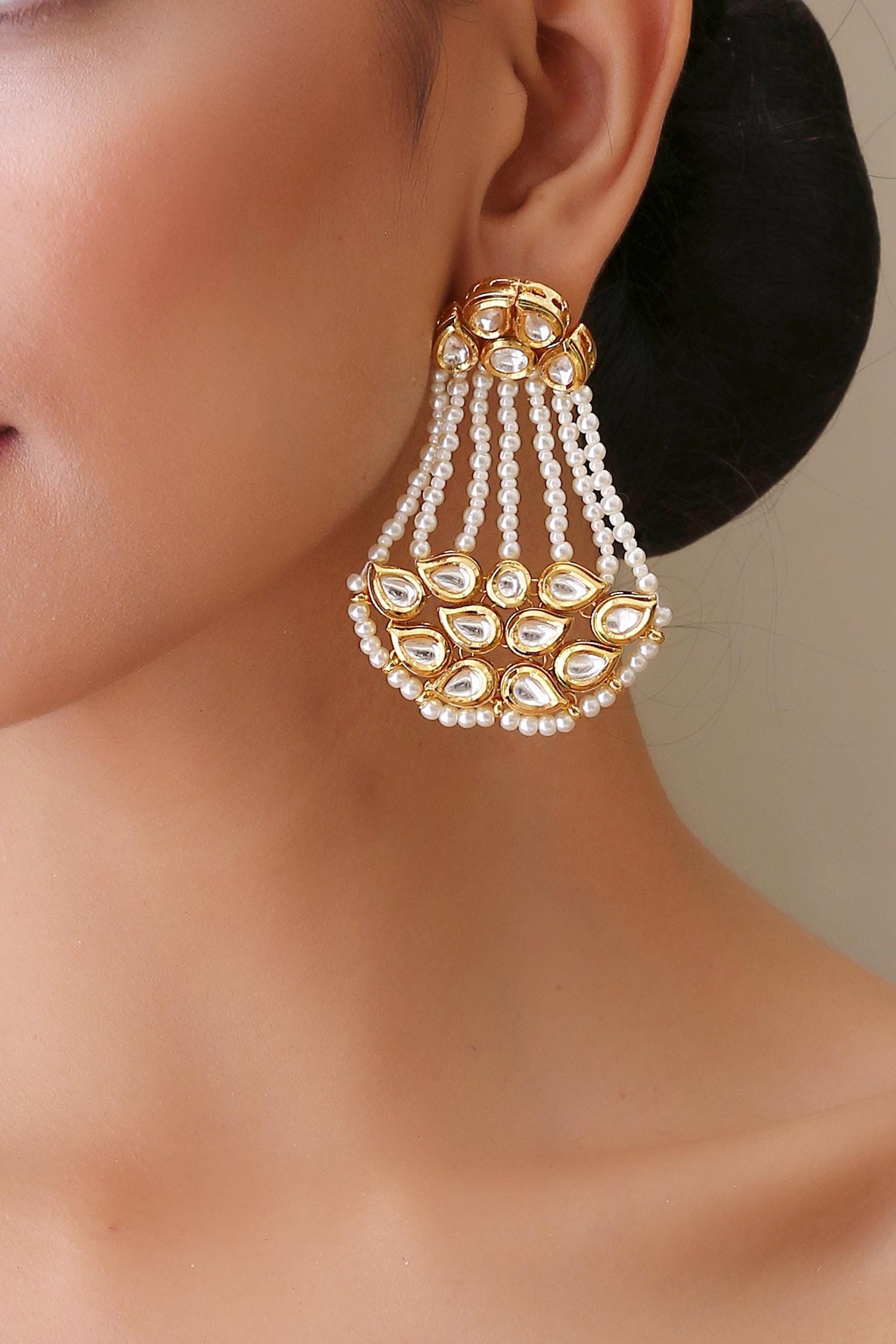 Pearl Embellished Earrings 