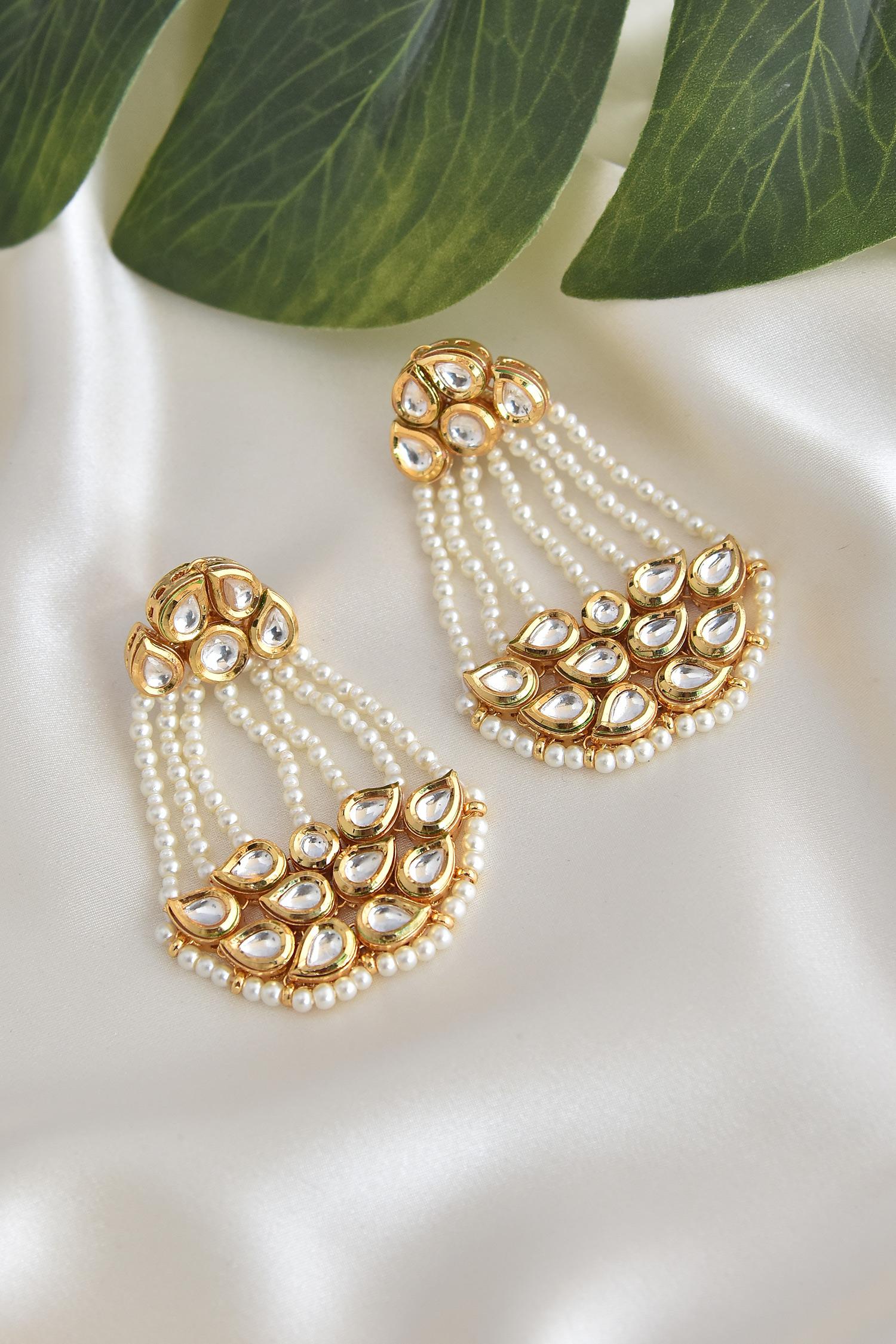 Pearl Embellished Earrings 