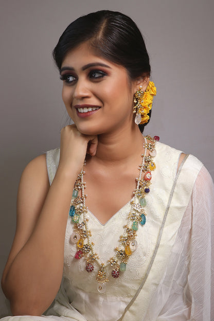 Multi Beaded Long Necklace 