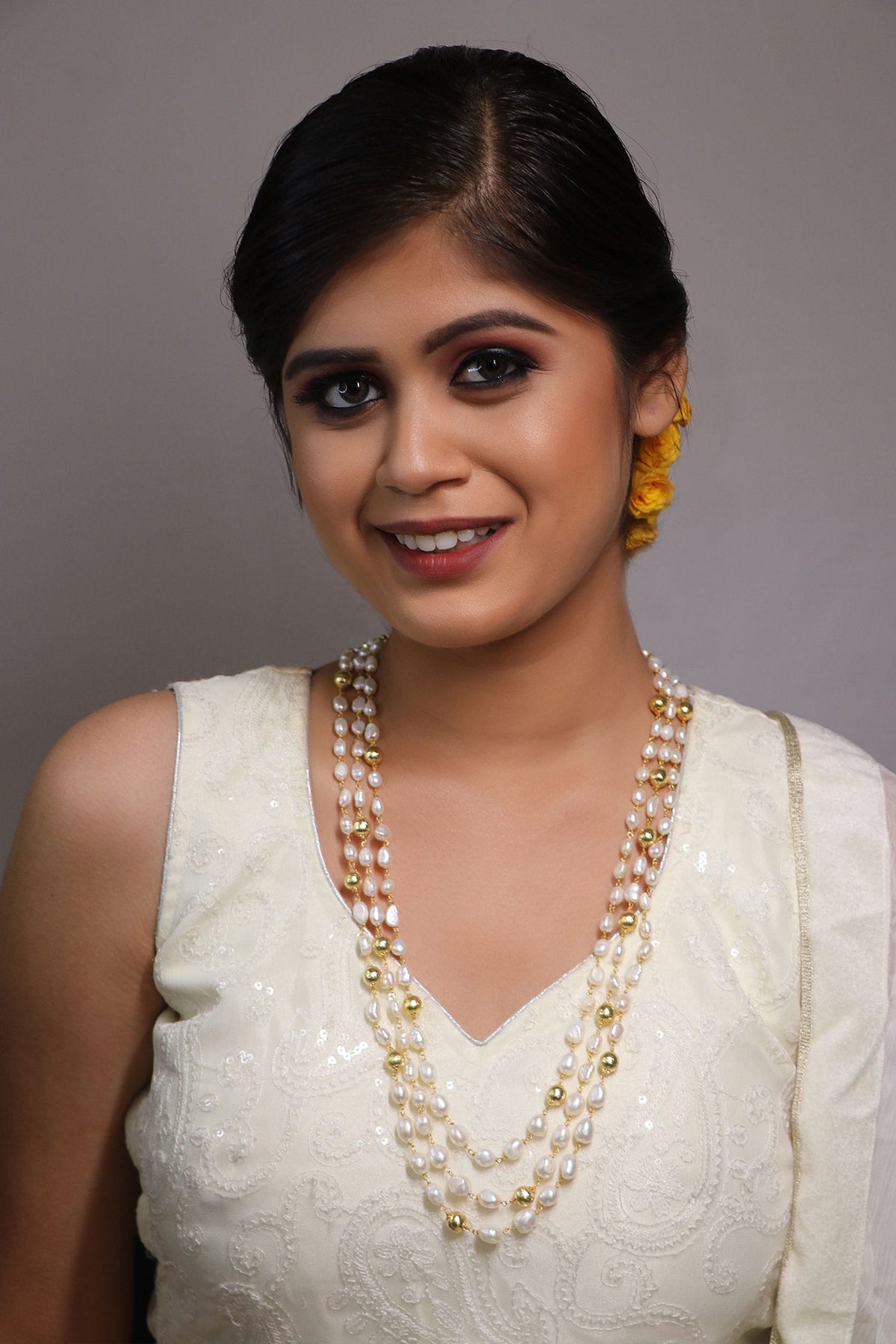 Layered Baroque Pearl Necklace 