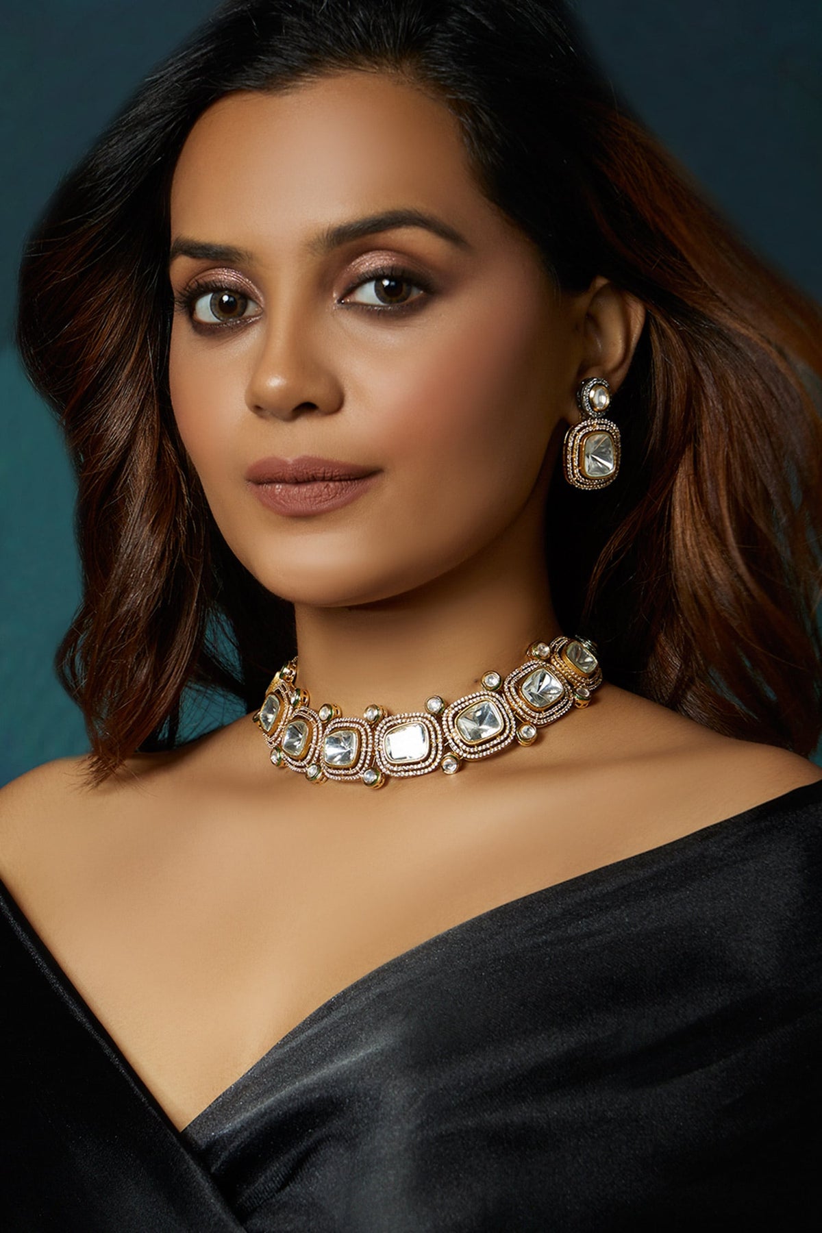 Polki Embellished Necklace Set 
