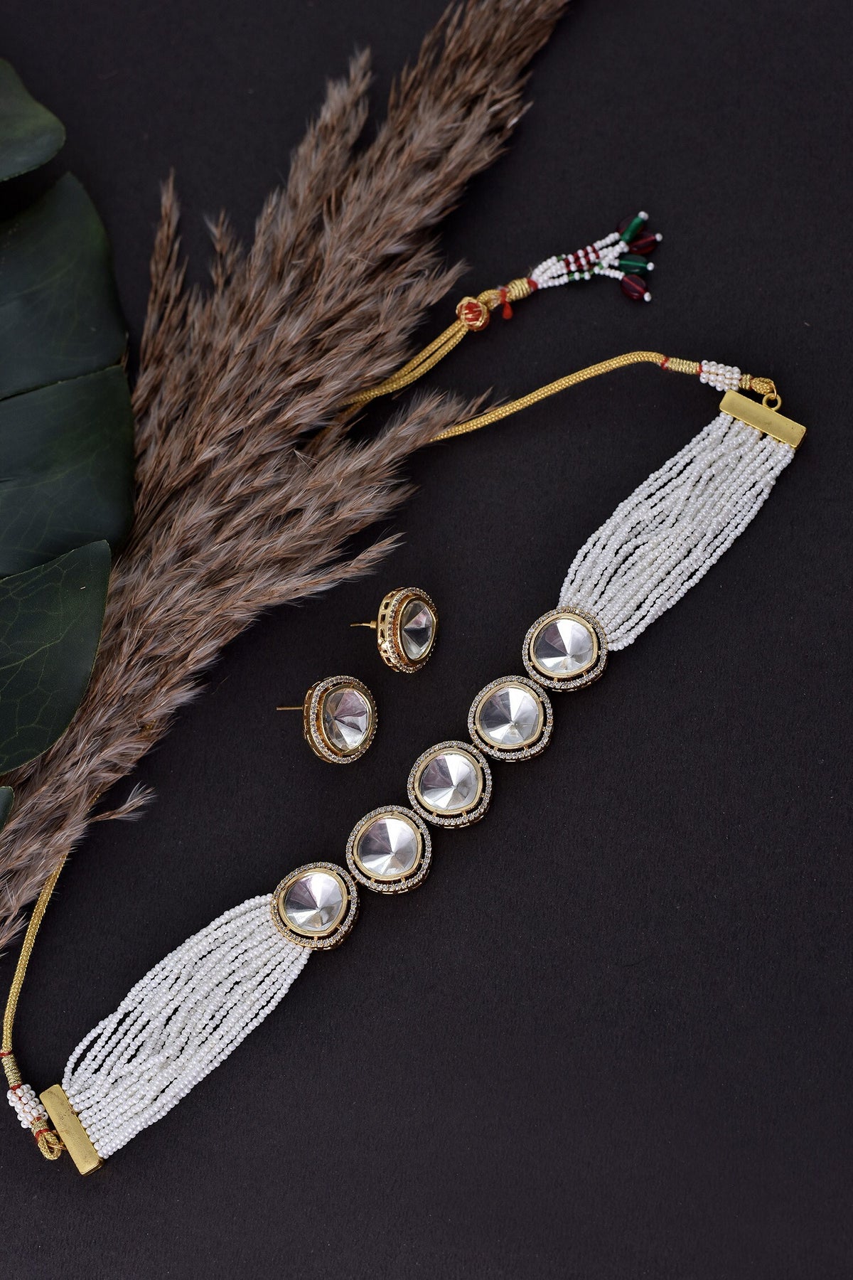 Polki & Pearl Embellished Choker Set 