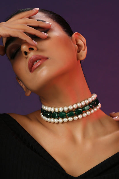 Pearl Embellished Choker 