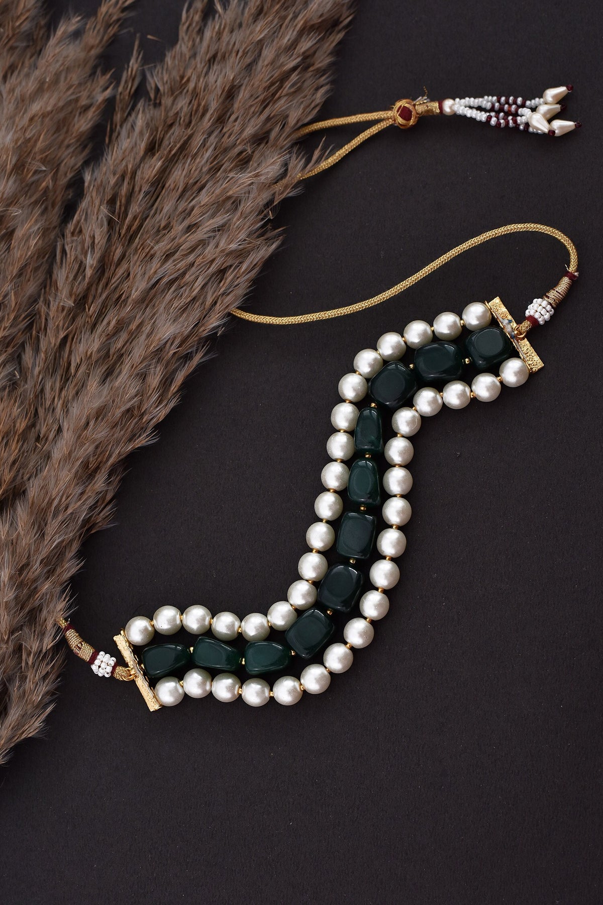 Pearl Embellished Choker 