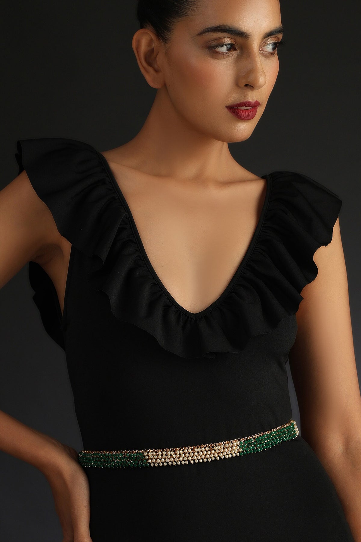 Pearl Embellished Beaded Kamarbandh 