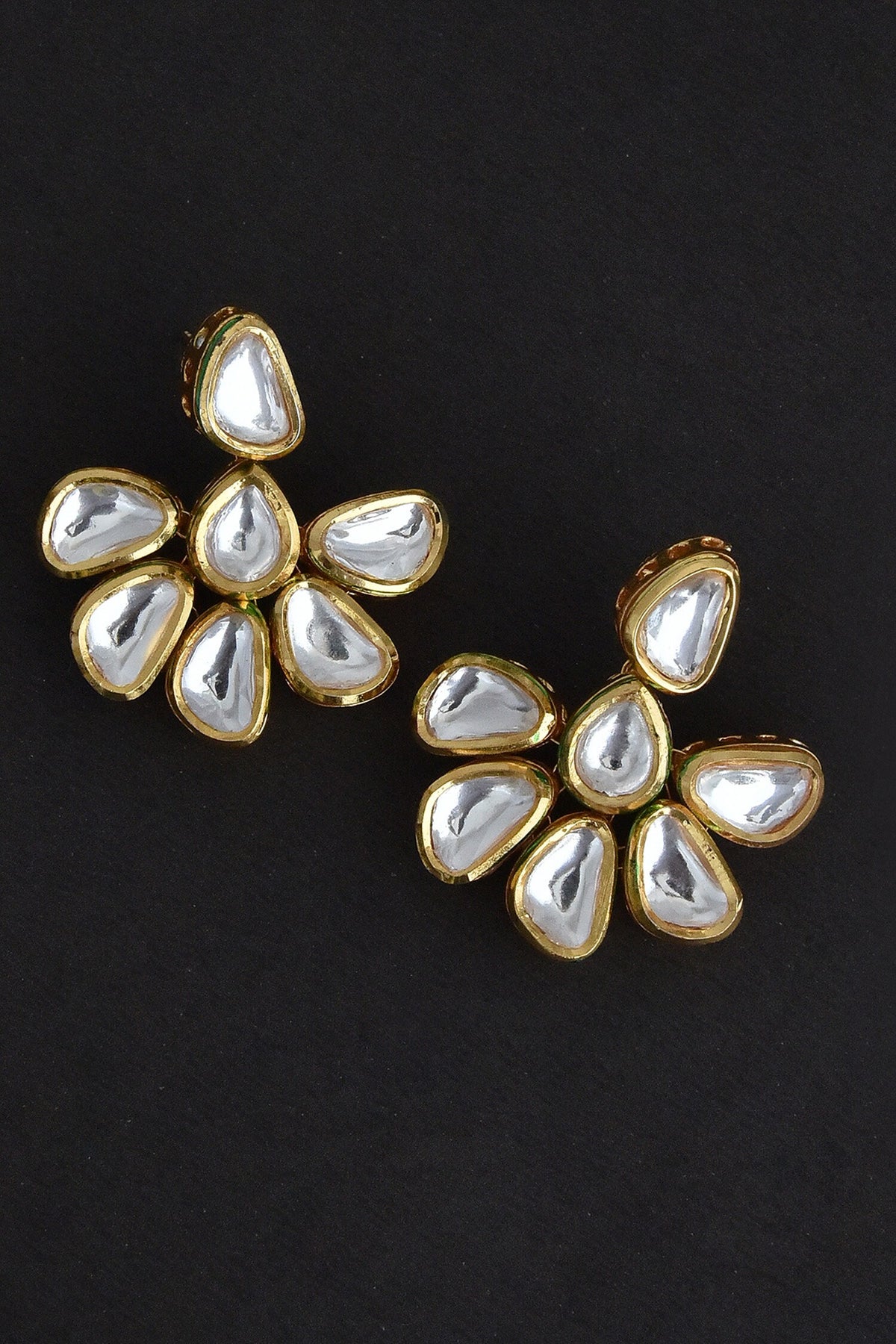 Floral Kundan Embellished Earrings 