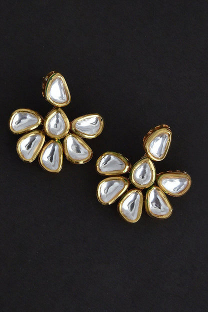 Floral Kundan Embellished Earrings 
