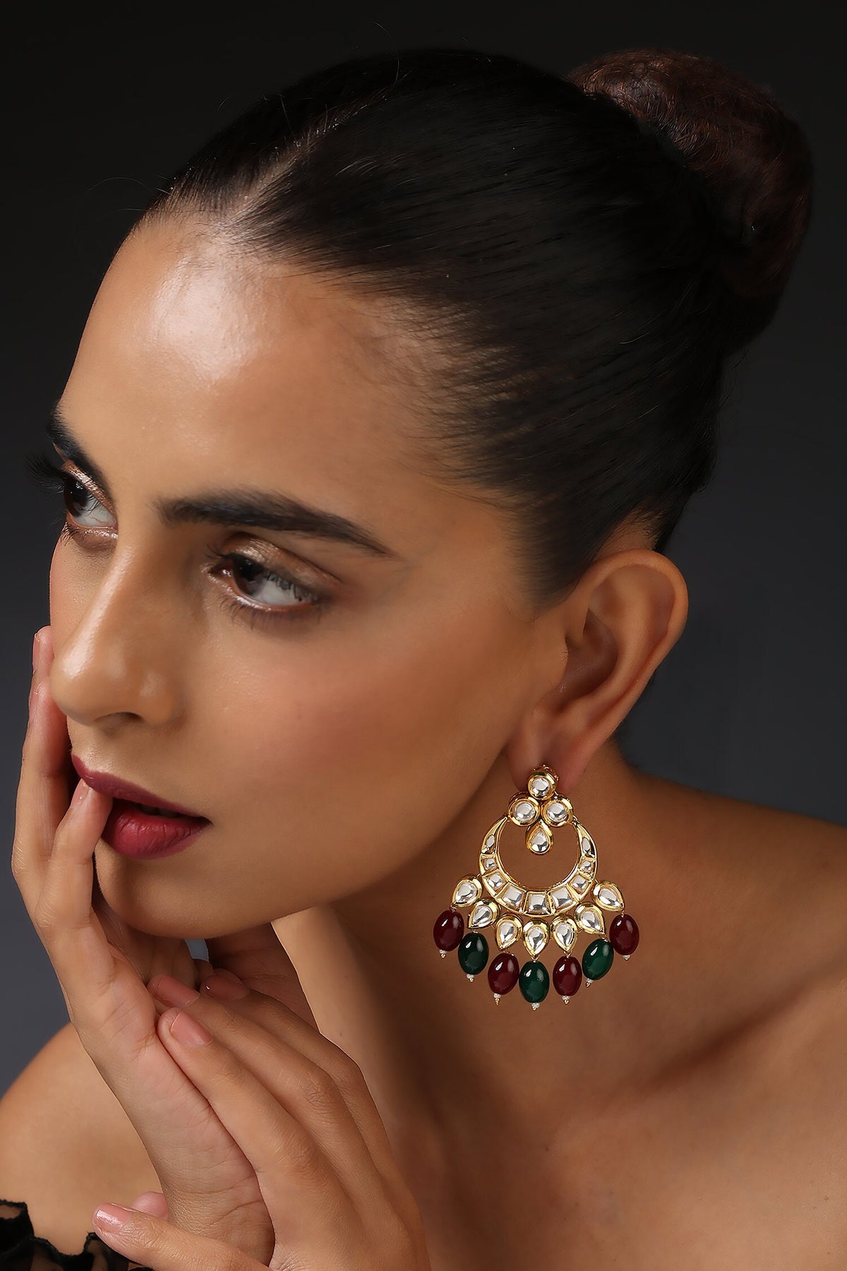 Drop Bead Embellished Chandbalis 