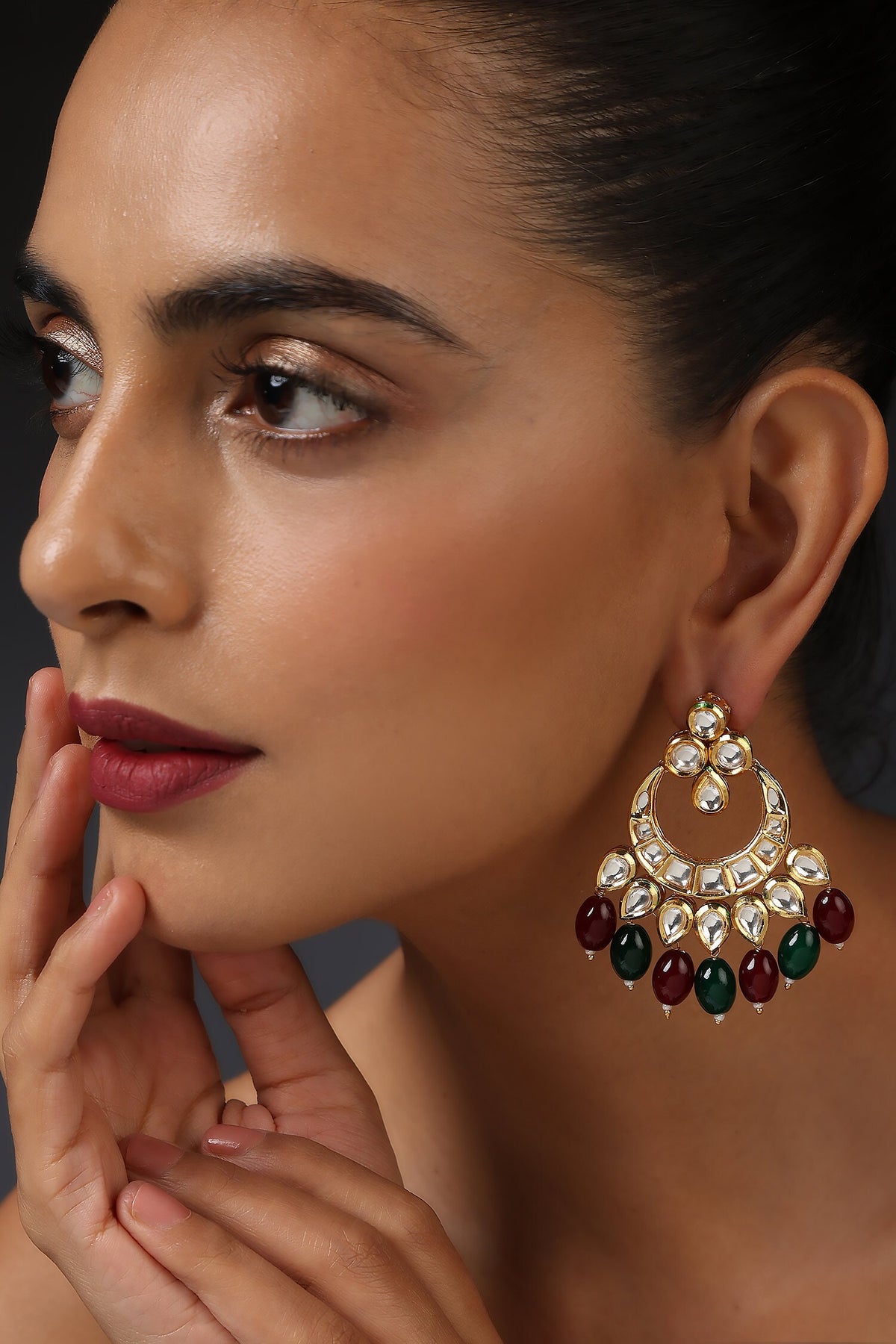 Drop Bead Embellished Chandbalis 