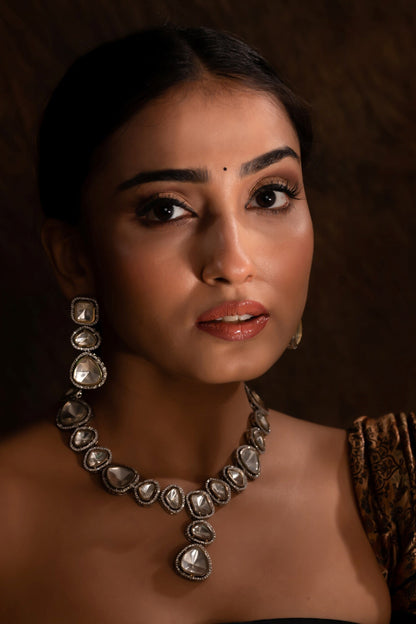 Polki Studded Necklace Set 