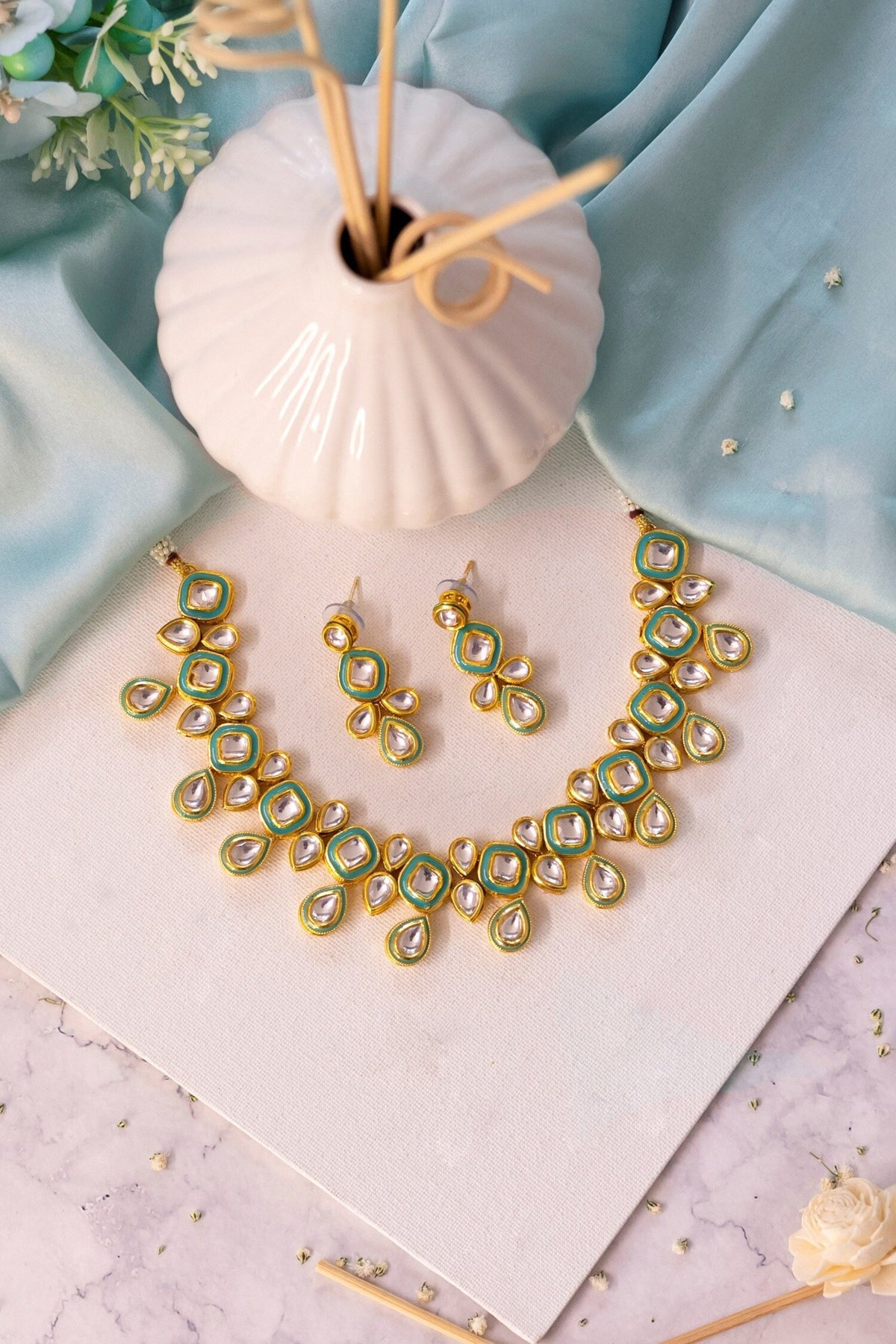 Embellished Kundan Choker Set 