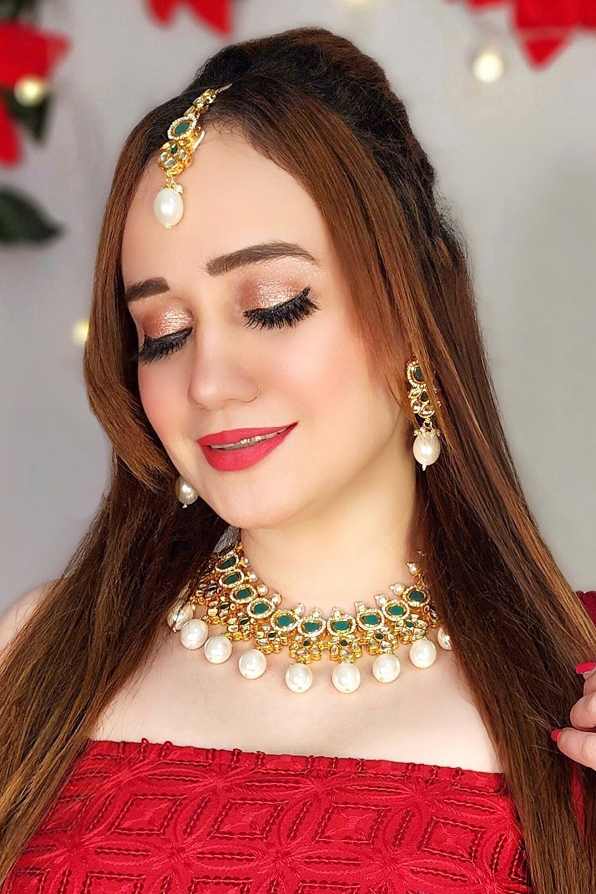 Pearl Drop Choker Set 