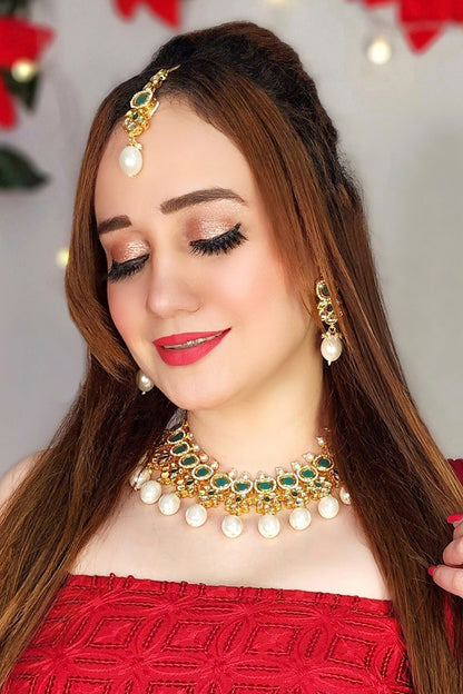 Pearl Drop Choker Set 