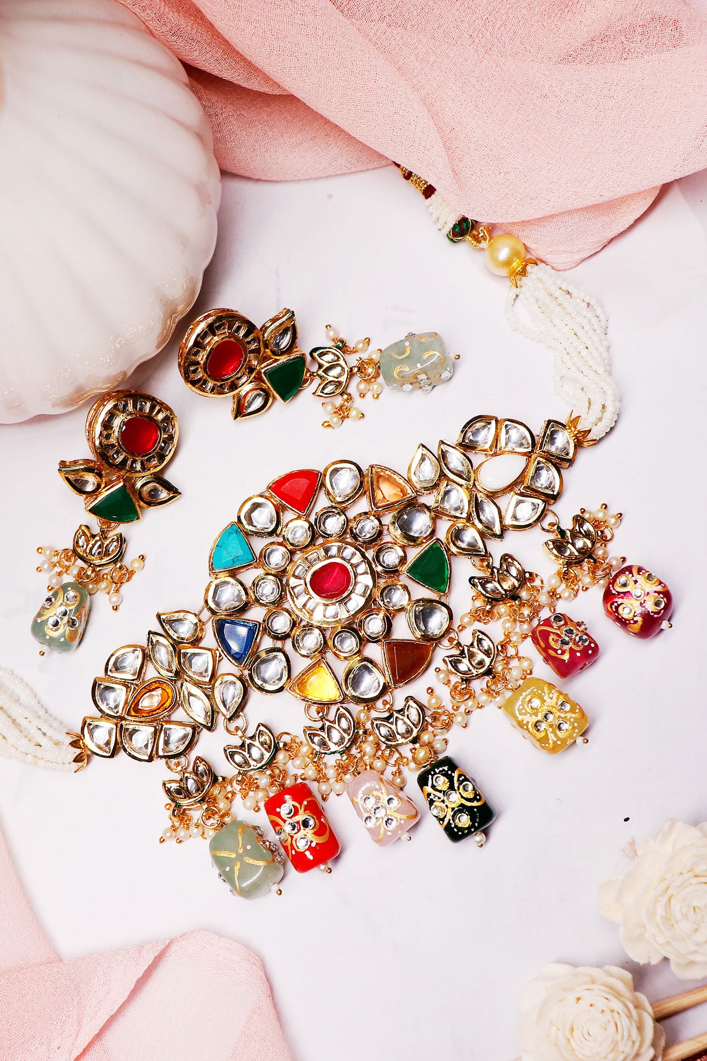 Navratna Stone Choker Set 