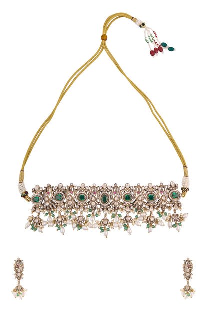 Stone Embellished Choker Set 