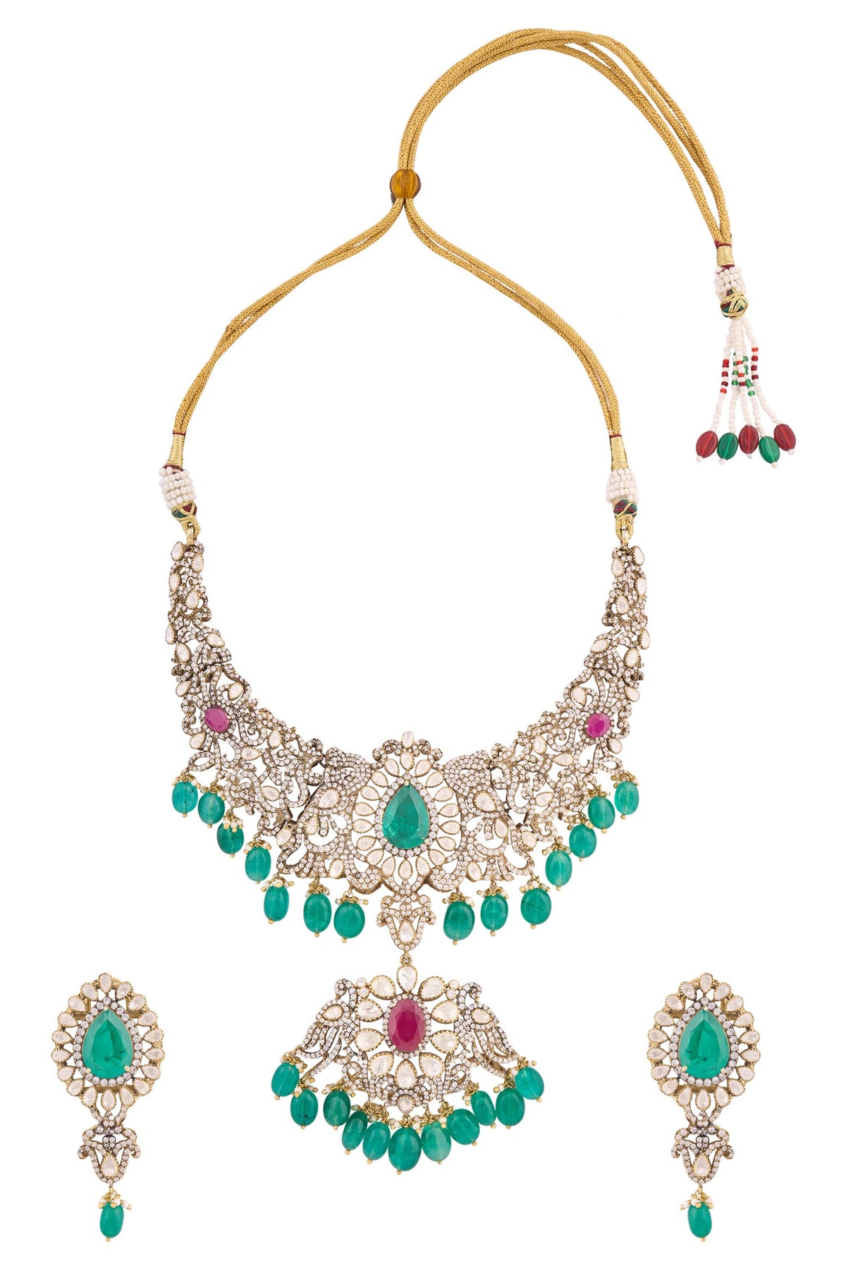 Polki Embellished Necklace Set 