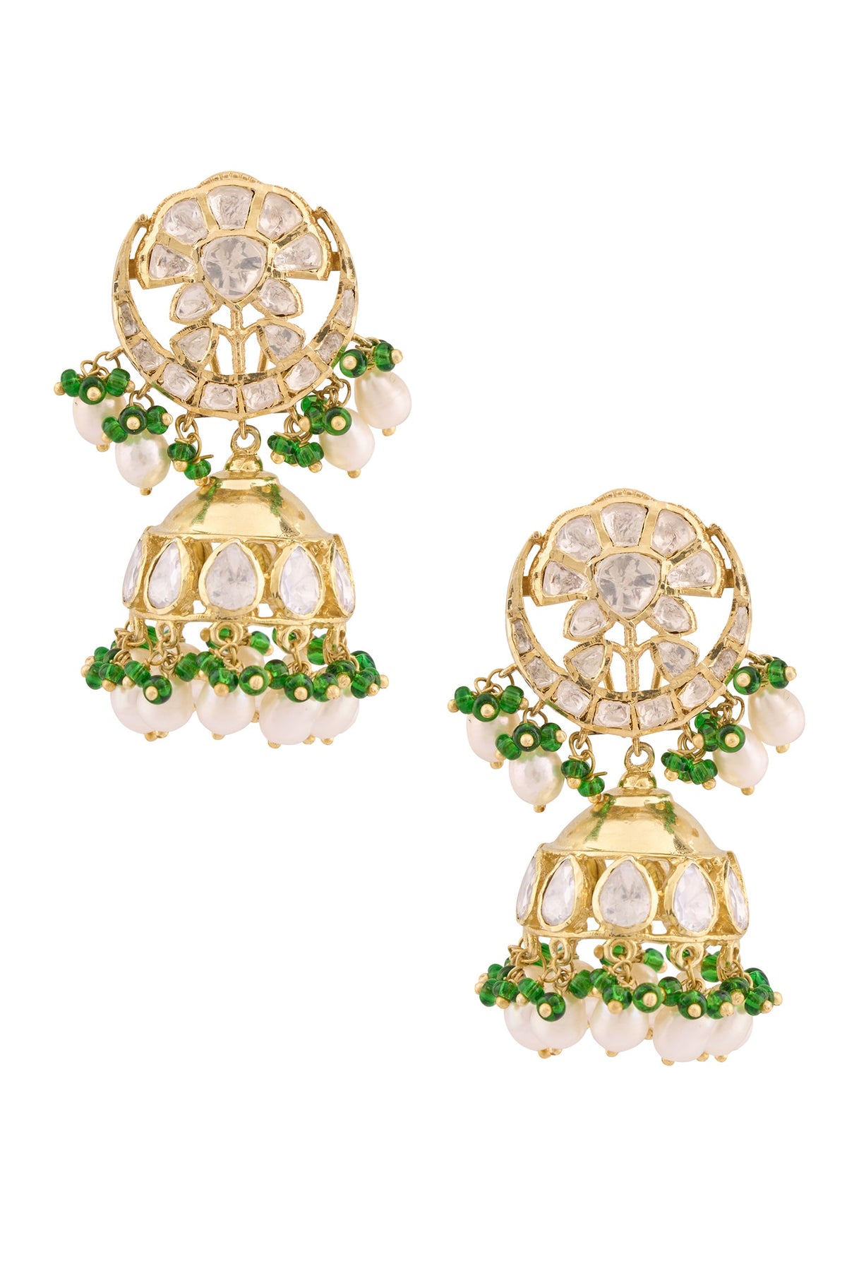 Stone Embellished Jhumkas 