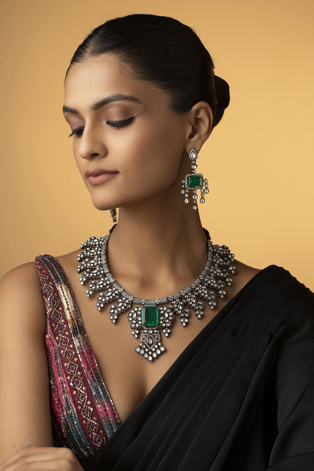 Victorian Polki Necklace Set 