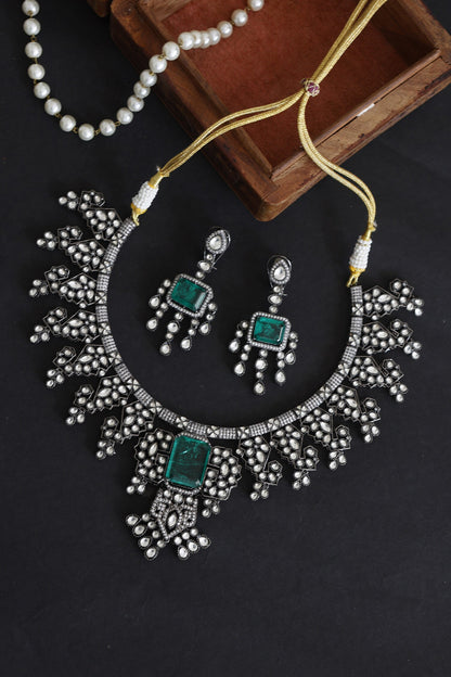 Victorian Polki Necklace Set 
