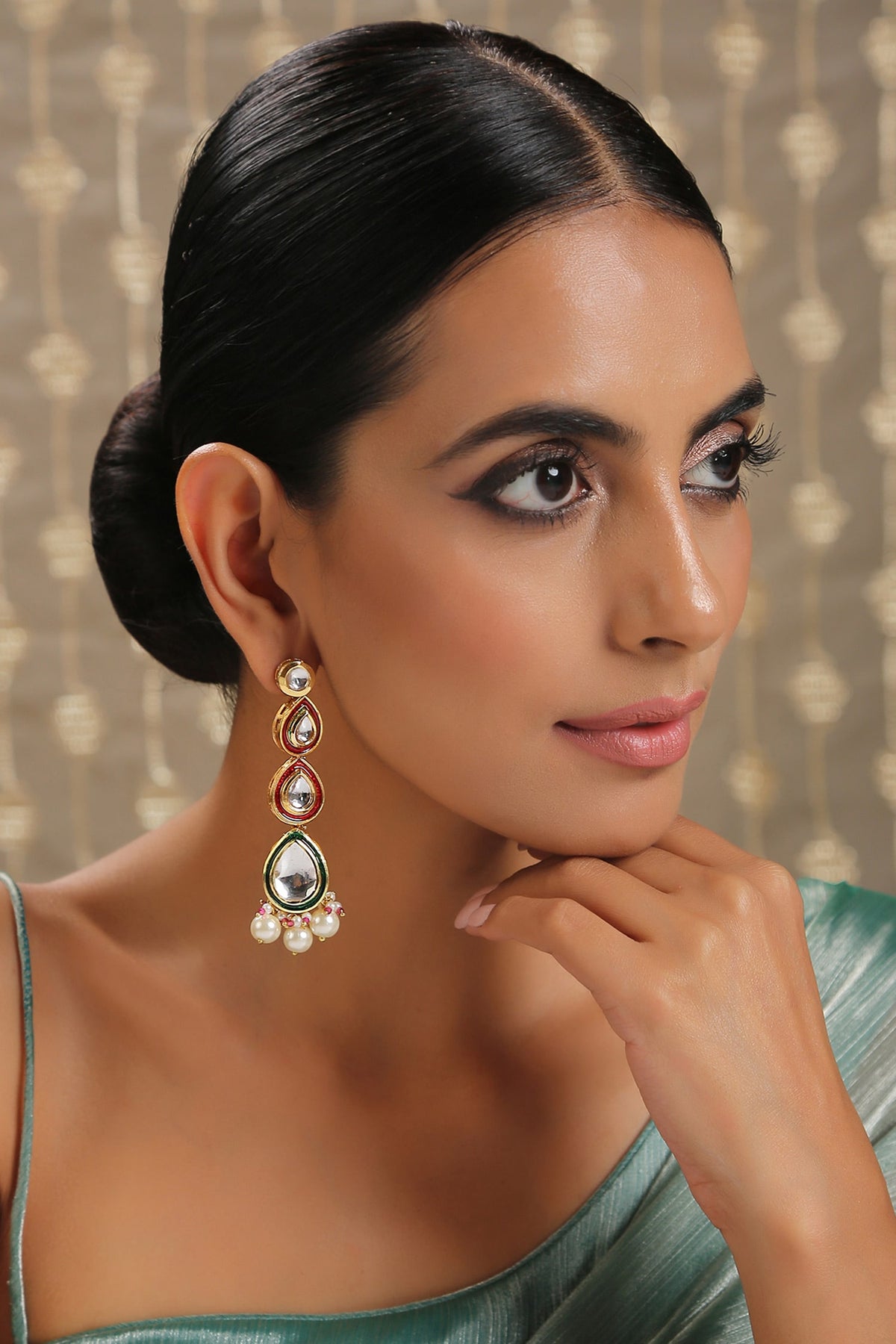 Kundan Dangler Earrings 