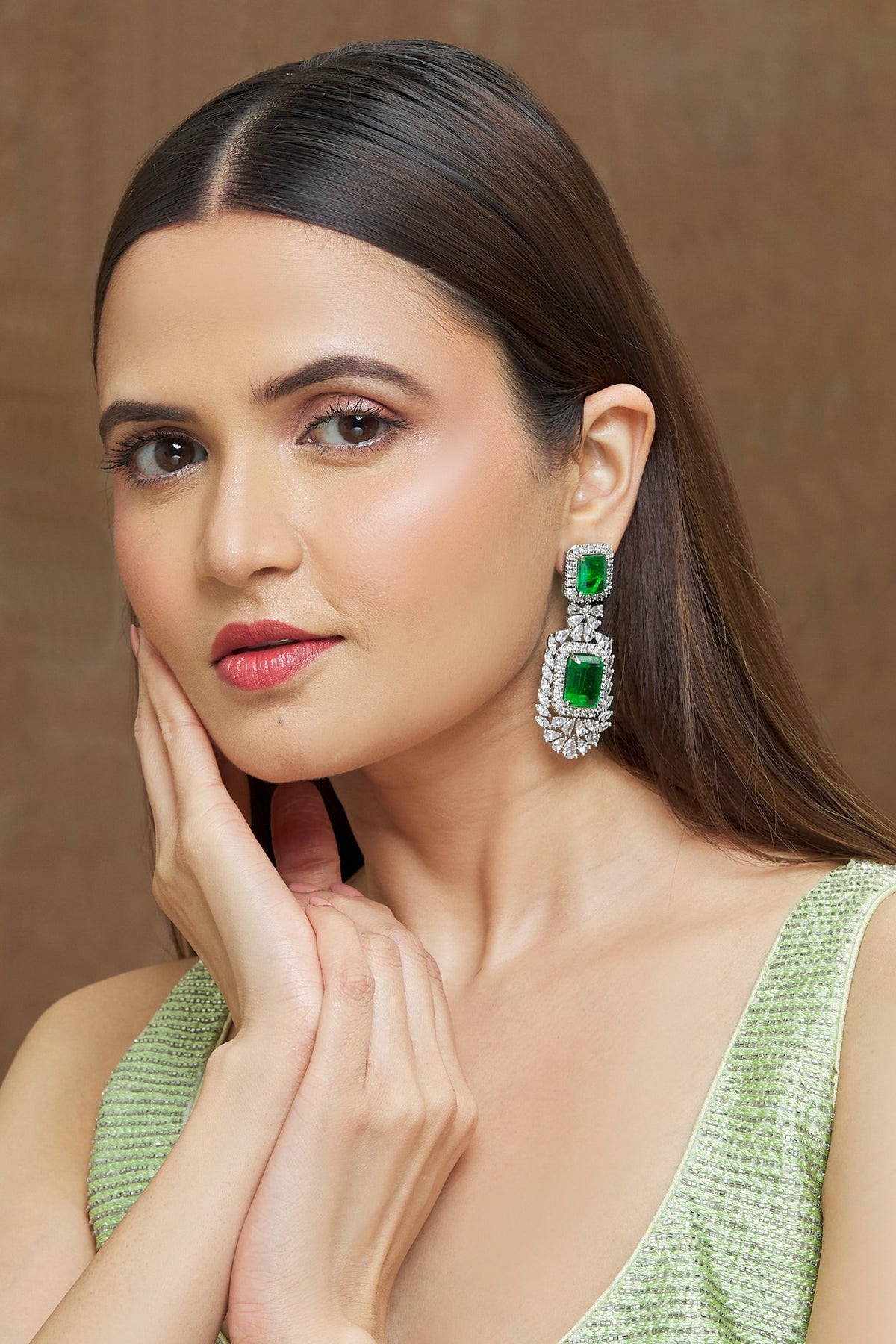 Emerald Doublet Earrings 