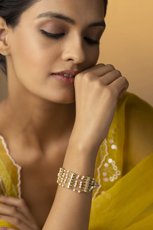 Kundan Pearl Bracelet 