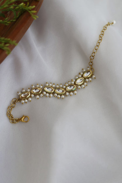 Kundan Pearls Bracelet
 
