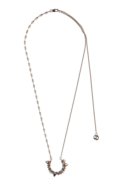 Crystal Crescent Pendant Necklace - Single Pc 
