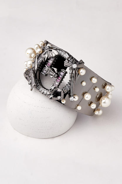 Bead Cutwork Cuff 