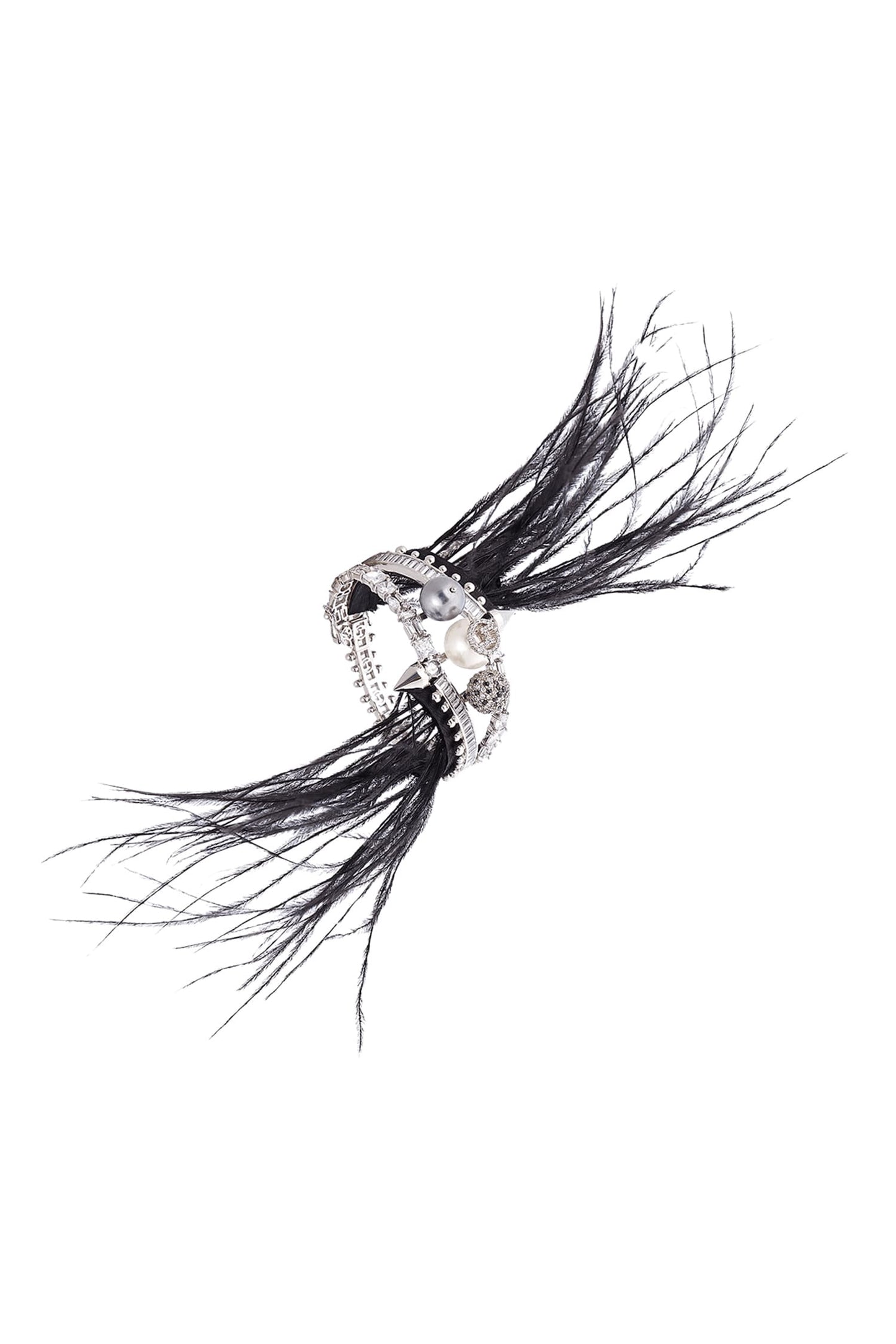 Crystal Tassel Cuff Bracelet 