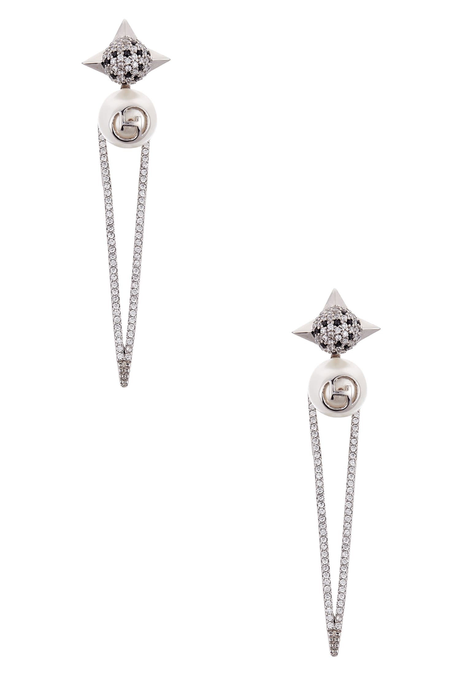 Crystal Spiked Statement Earrings 