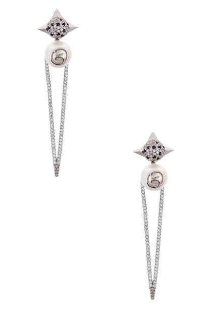 Crystal Spiked Statement Earrings 