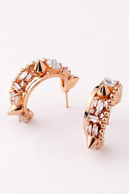Crystal Spiked Hoops 
