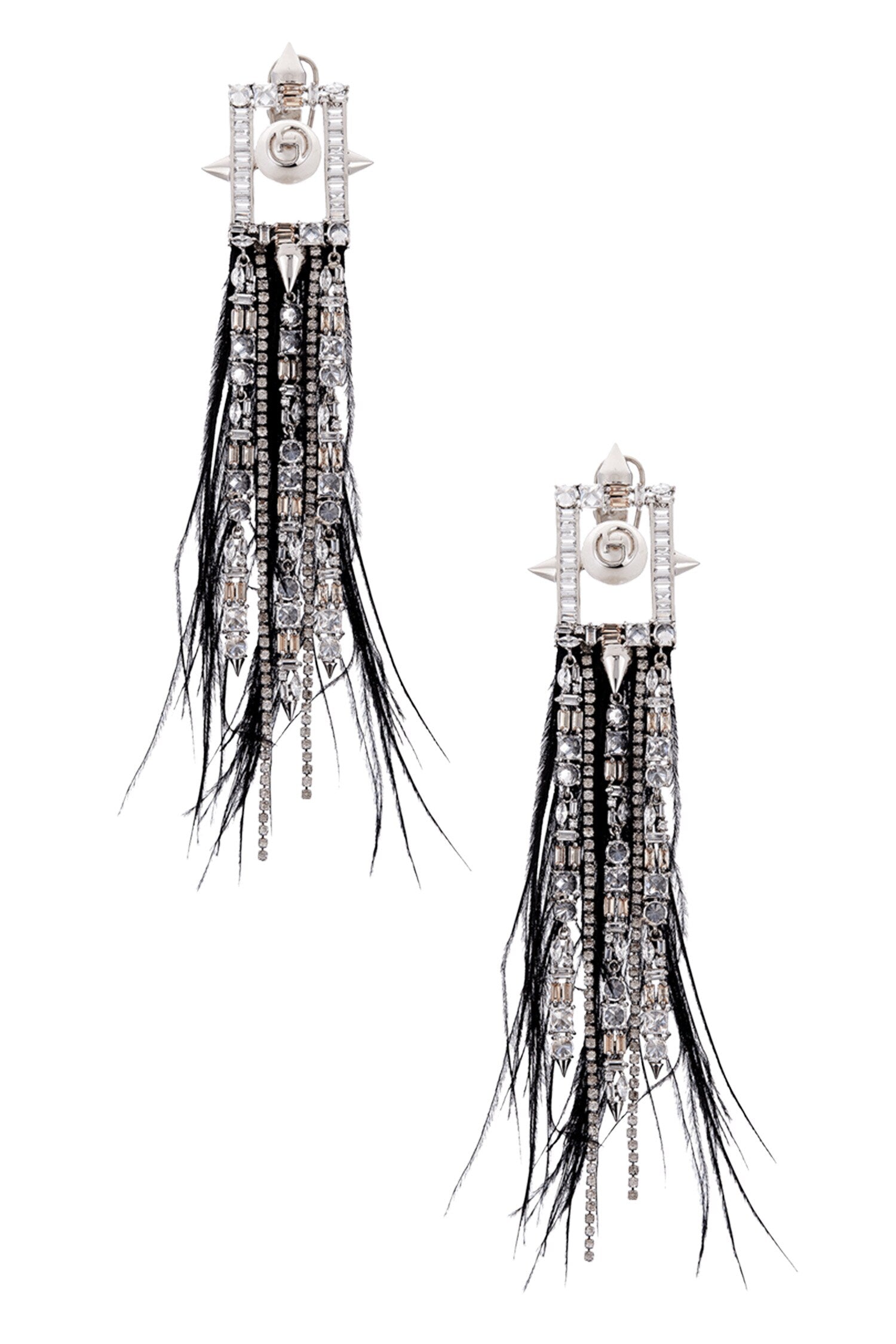 Crystal Tassel Long Earrings 