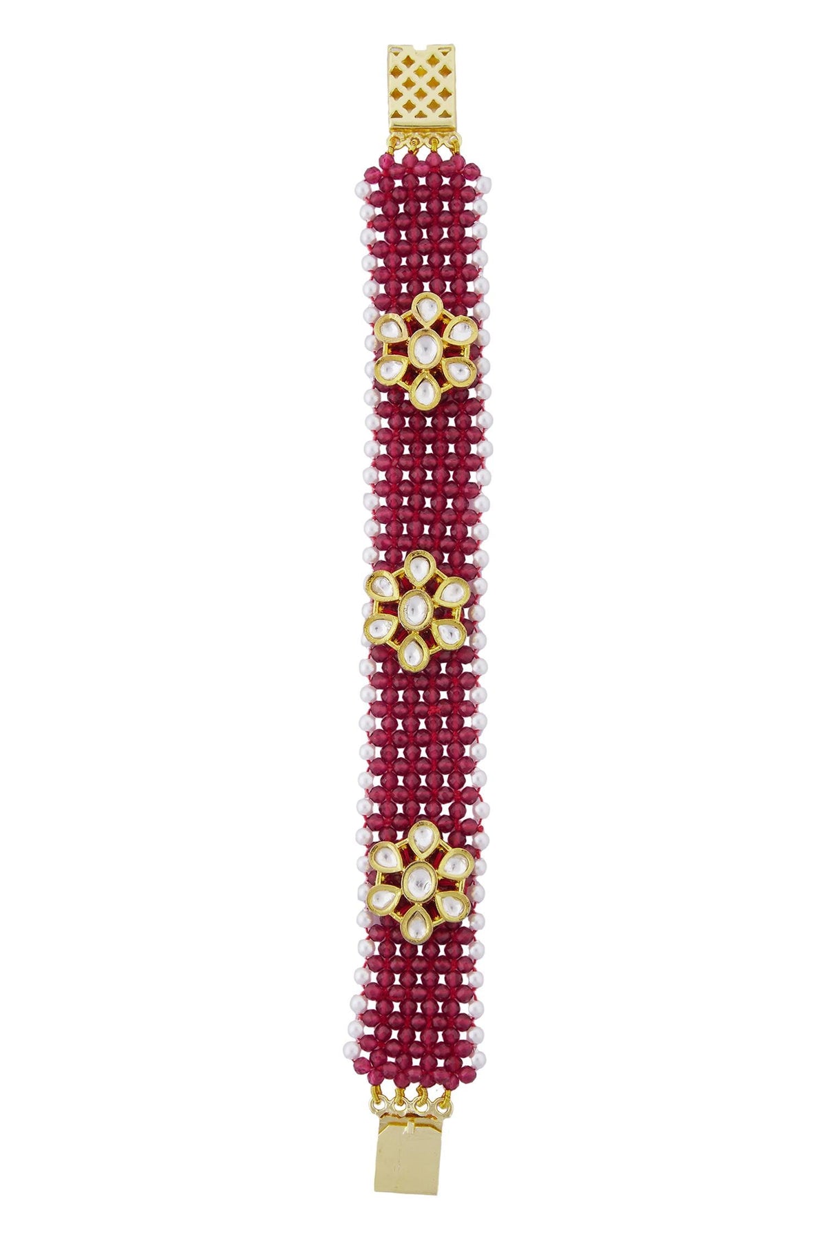 Floral Kundan Bracelet 