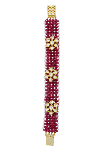 Floral Kundan Bracelet 